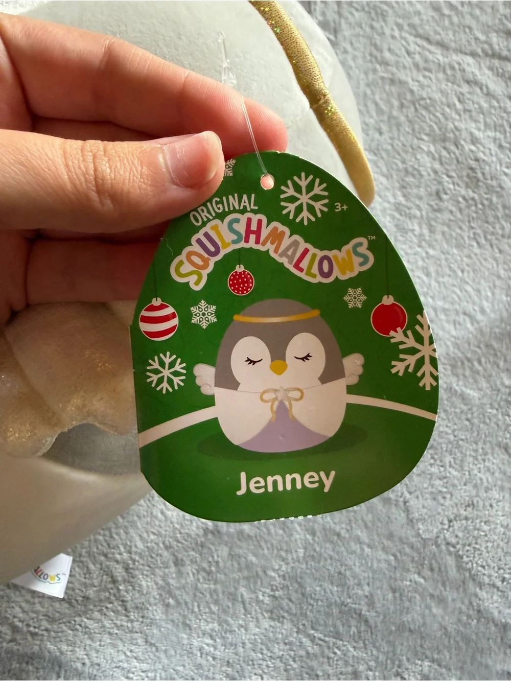 Squishmallows Jenney Angel Penguin Plush 12” Christmas Holiday NWT